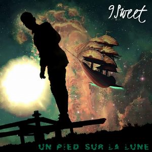 9 sweet un pied sur la lune pochette cover illustration